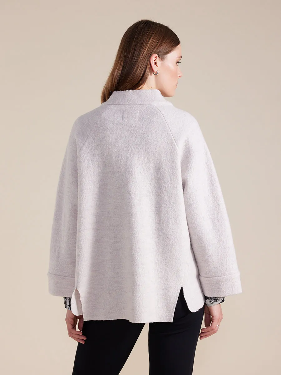 Long Sleeve Boiled Wool Jacket