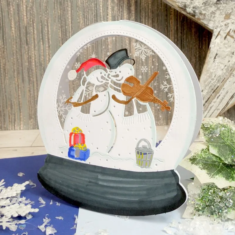 Luxury Shaped Card Blanks & Envelopes - Snow Globe
