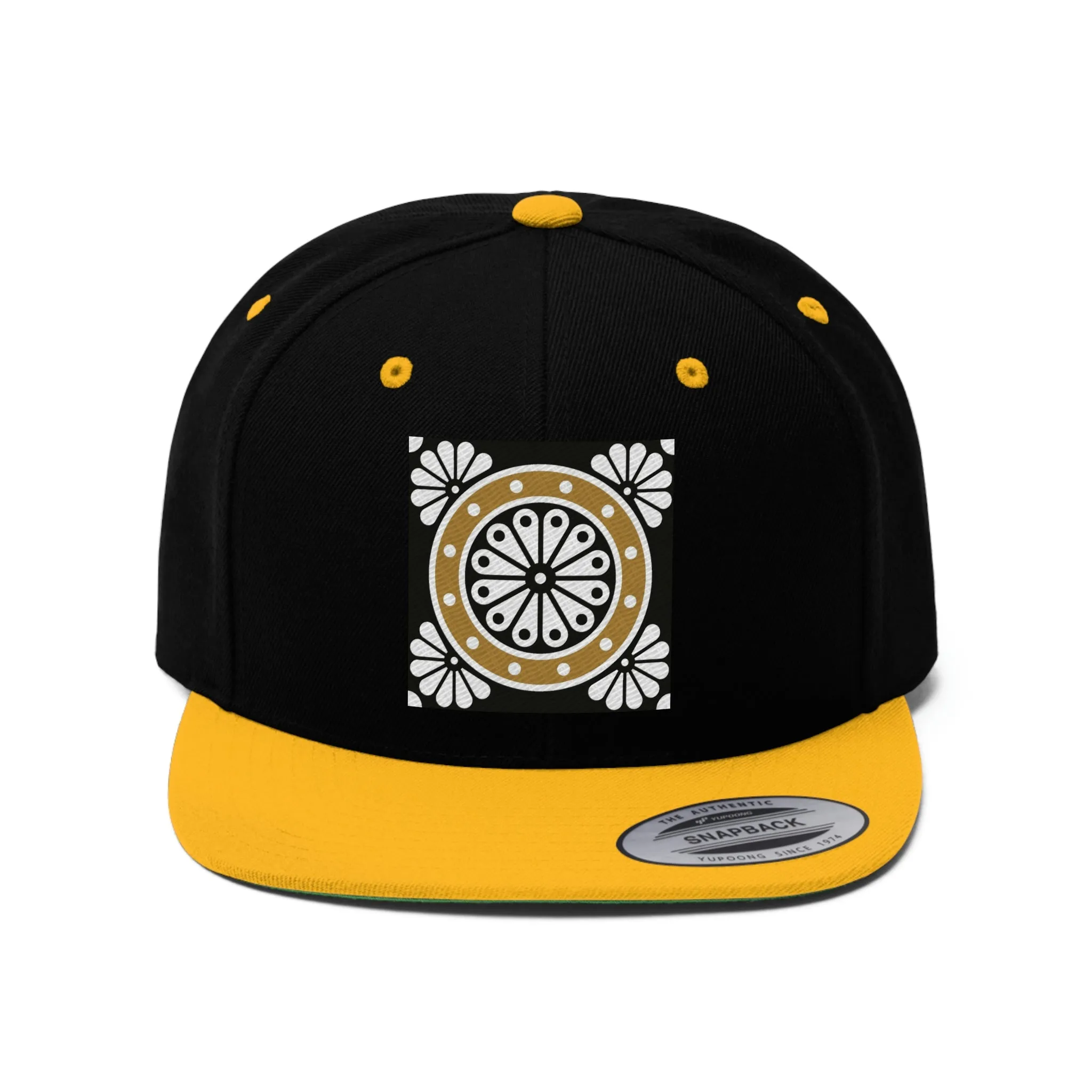 Mandala wheel Flat Bill Hat