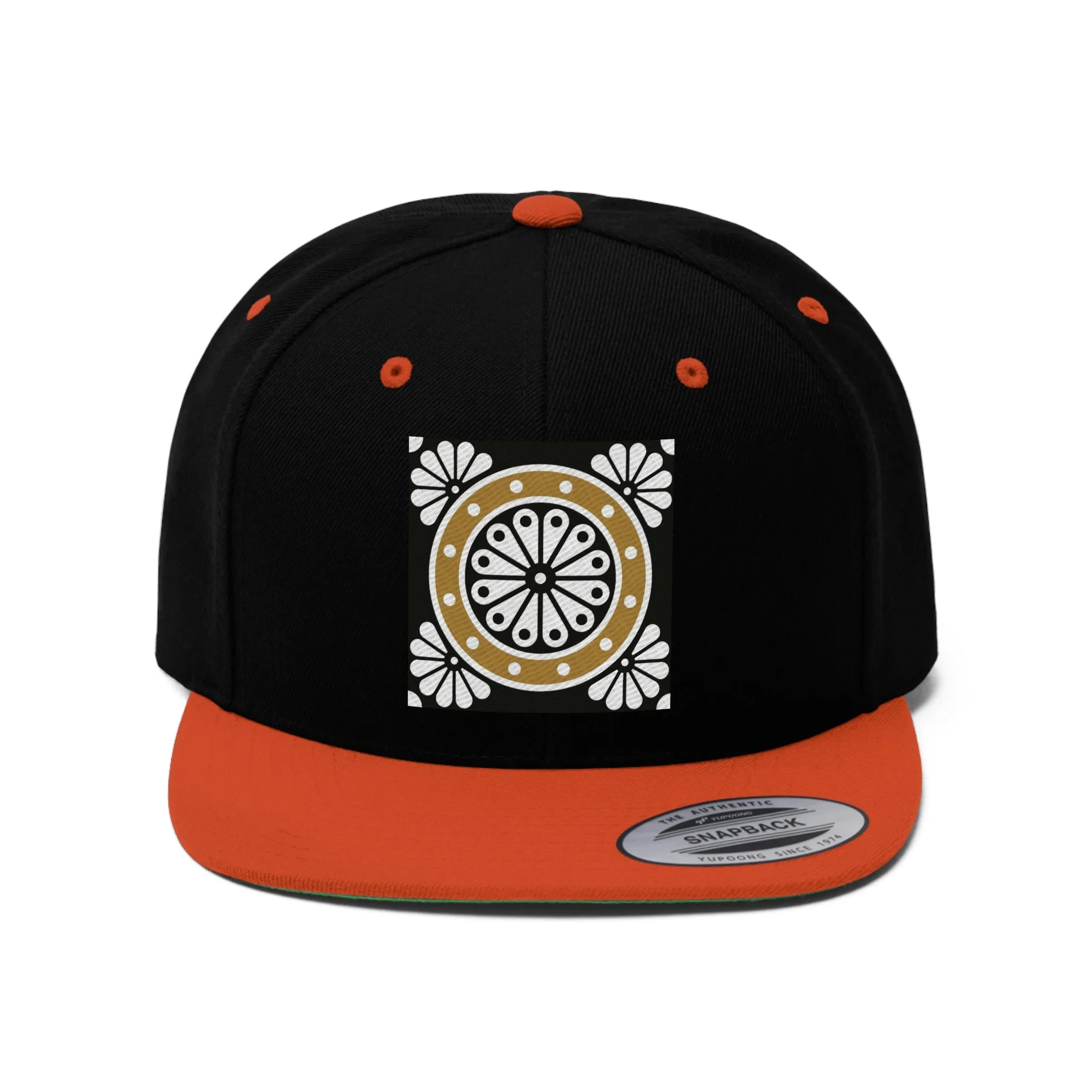 Mandala wheel Flat Bill Hat