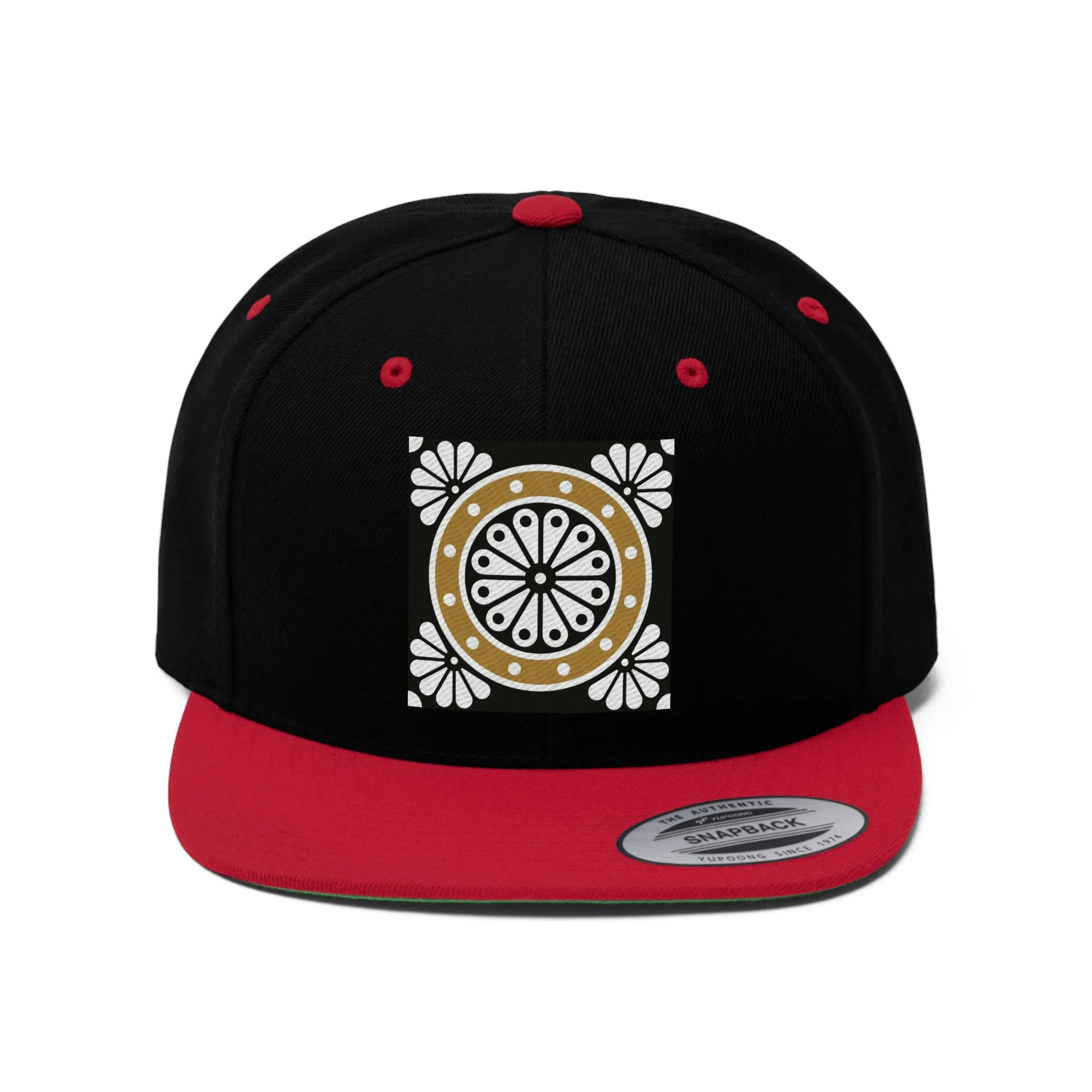 Mandala wheel Flat Bill Hat