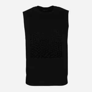 MEN REGULAR FIT SWEATER VEST ROUND NECK