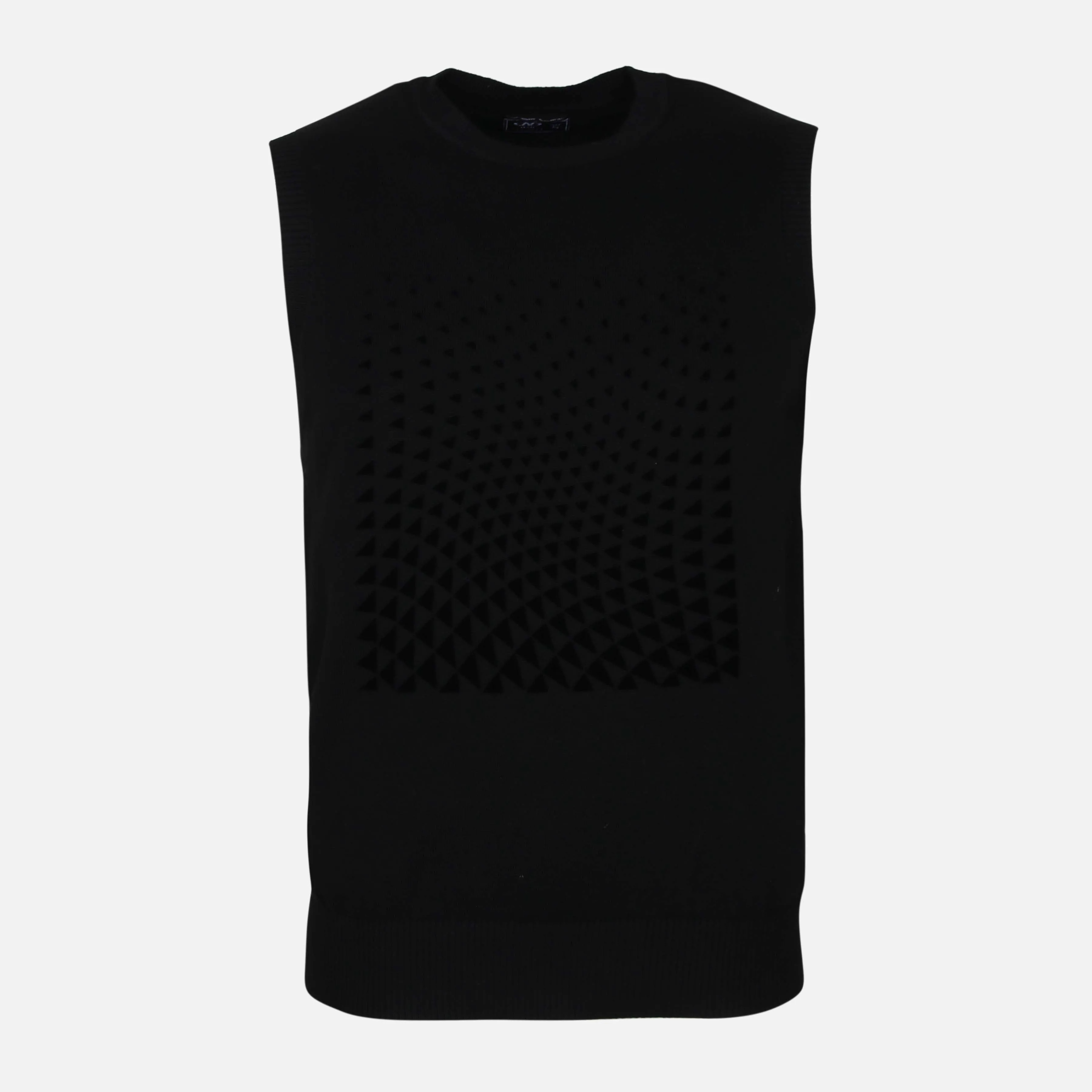 MEN REGULAR FIT SWEATER VEST ROUND NECK