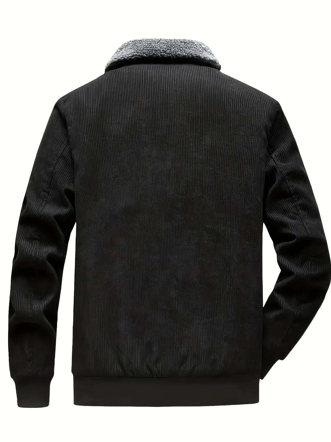 Men's Casual Retro Long Sleeve Warm Jacket with Label Patch | Ideal for Autumn/Winter