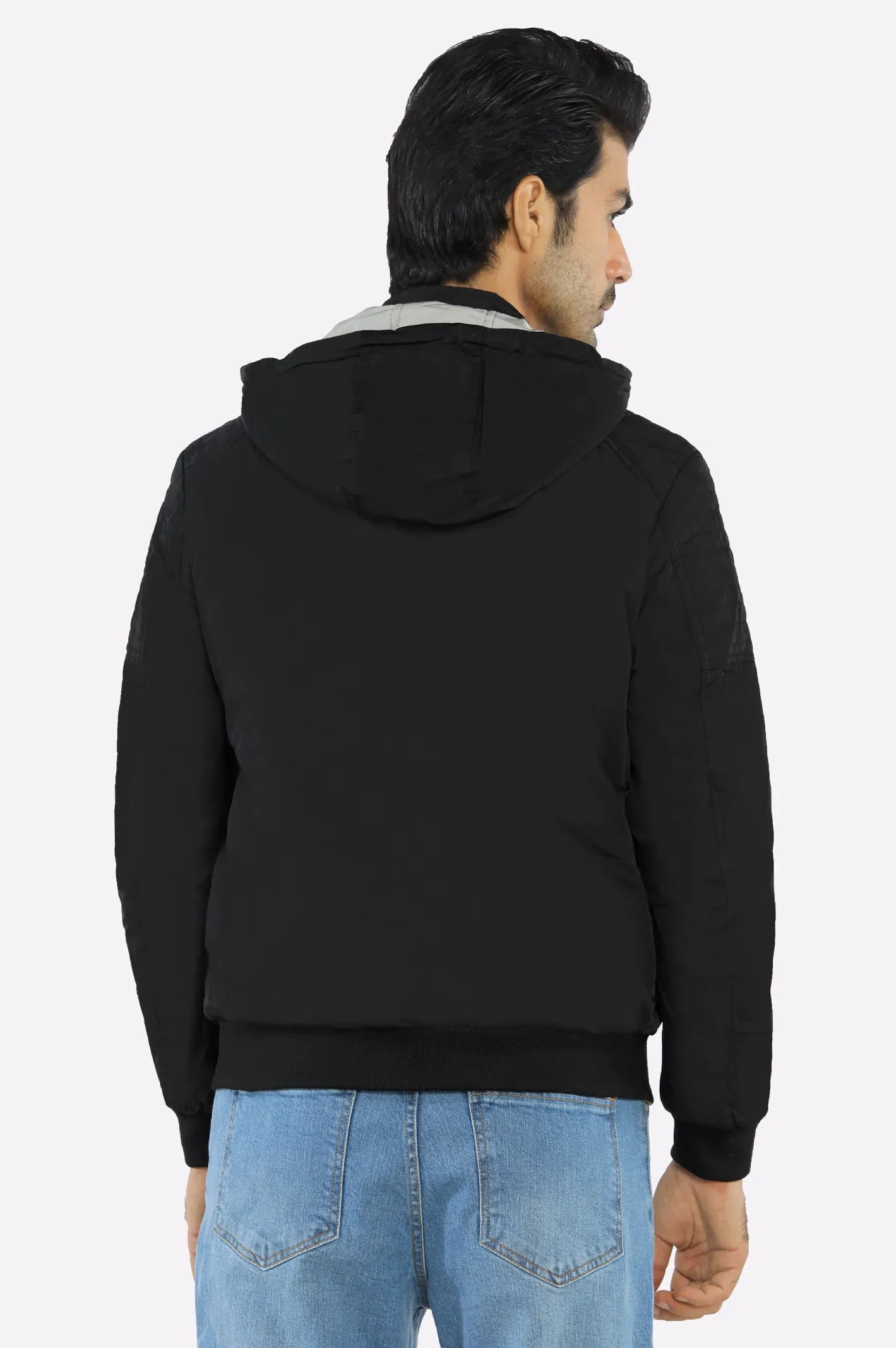 Men’s Black Reversible & Detachable Hoodie