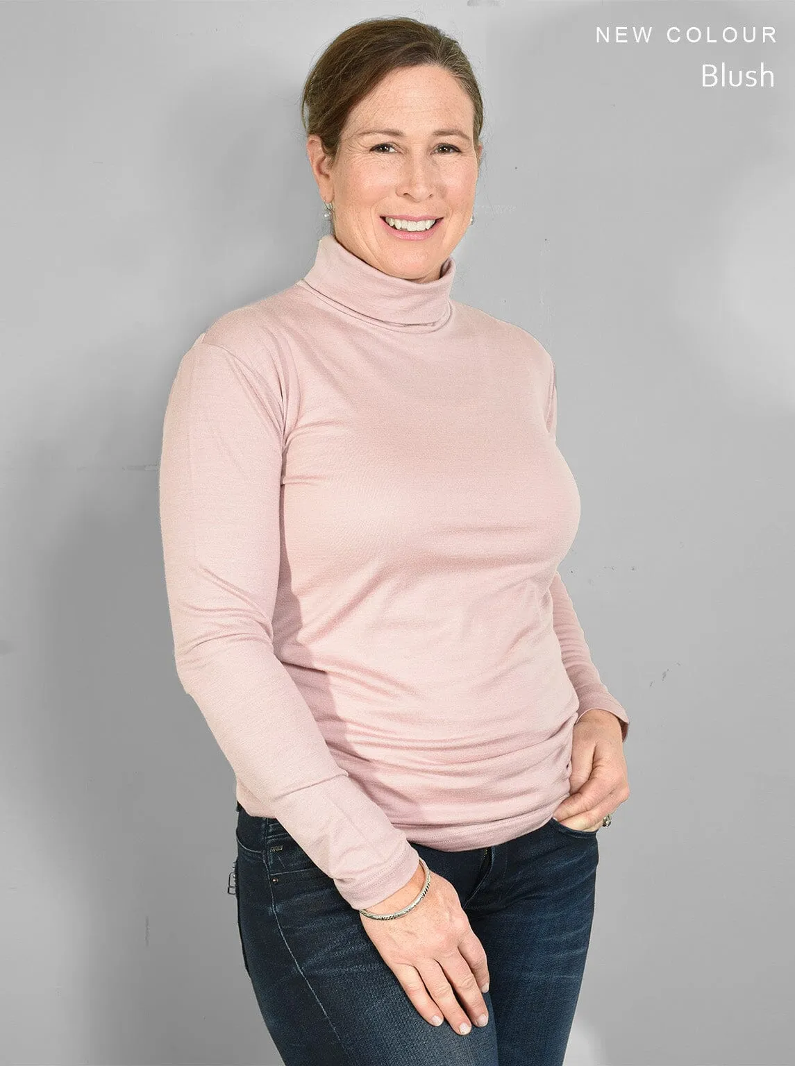 Merino Long Sleeve Polo Neck
