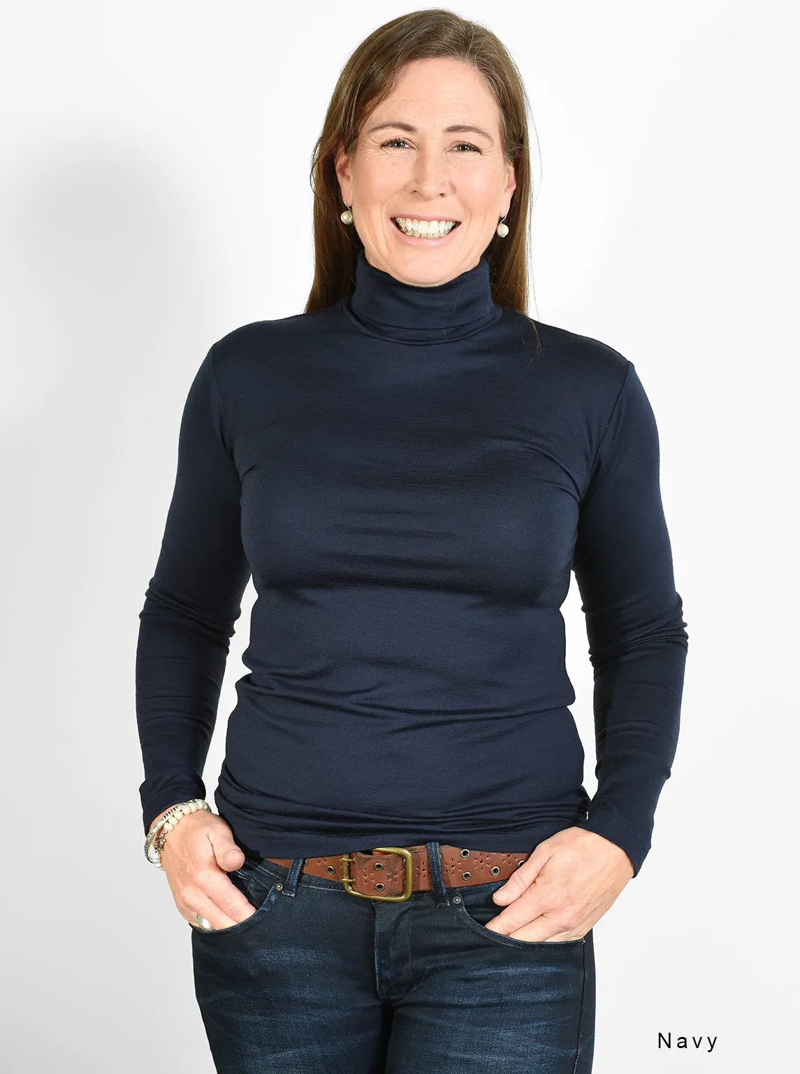 Merino Long Sleeve Polo Neck