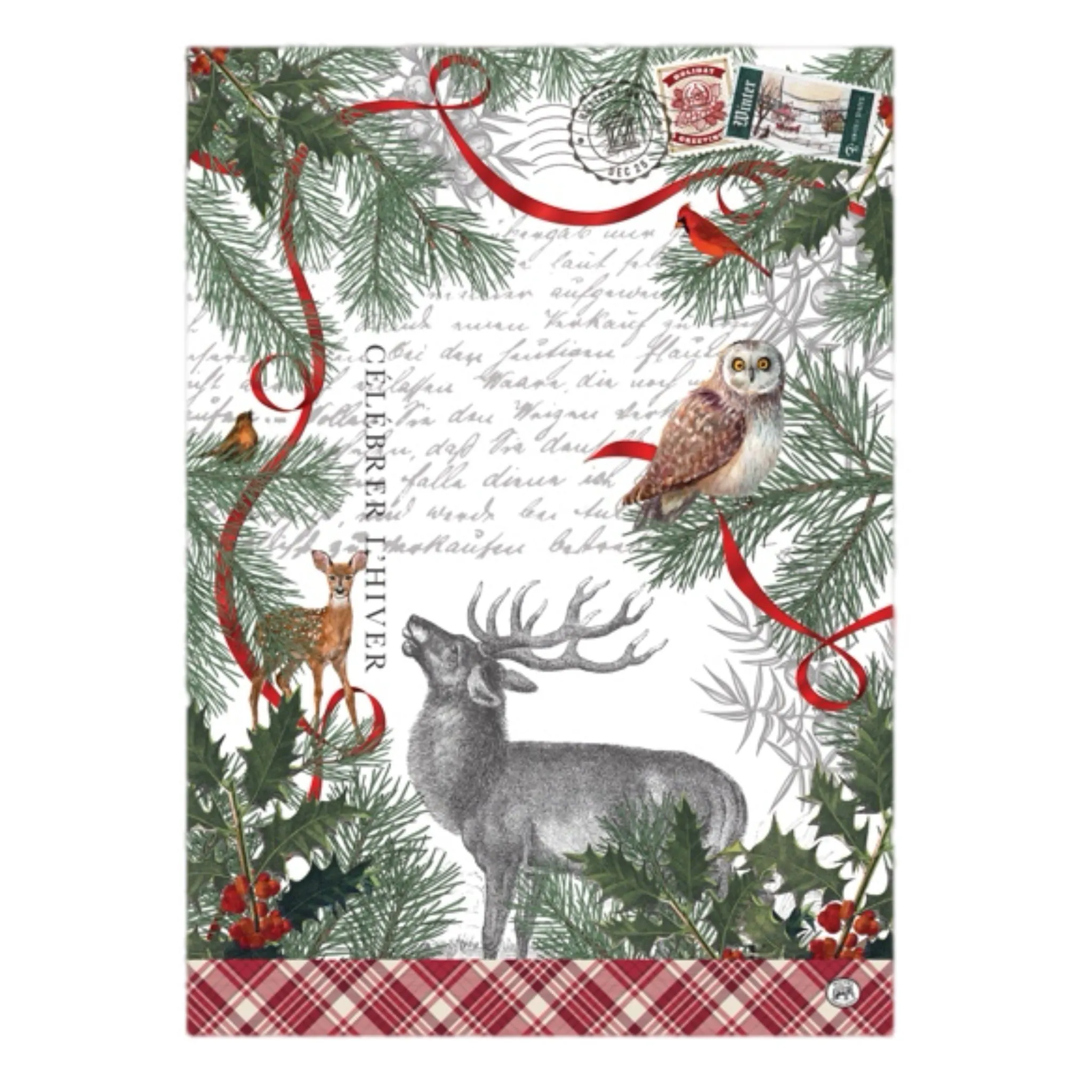 Michel Design Works Tea Towel: Winter Woodland