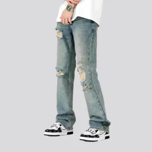 Mid rise loose men's jeans