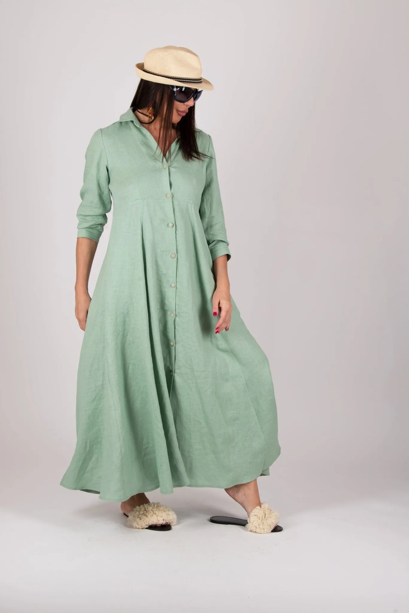 MIRA Linen Shirt Dress