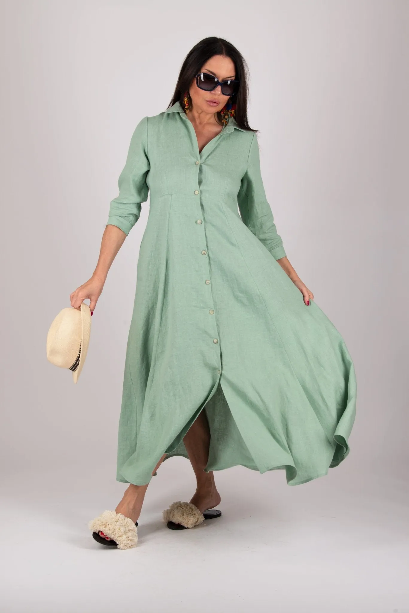 MIRA Linen Shirt Dress