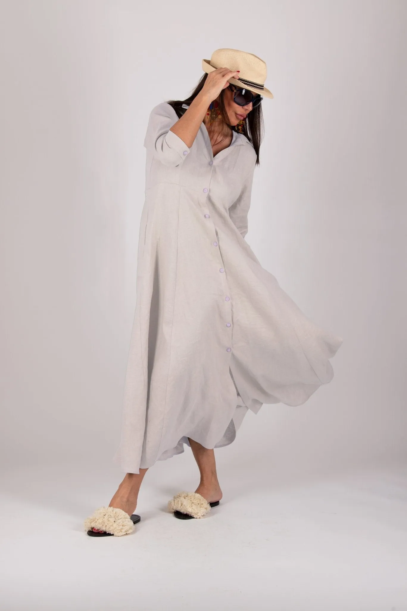 MIRA Linen Shirt Dress