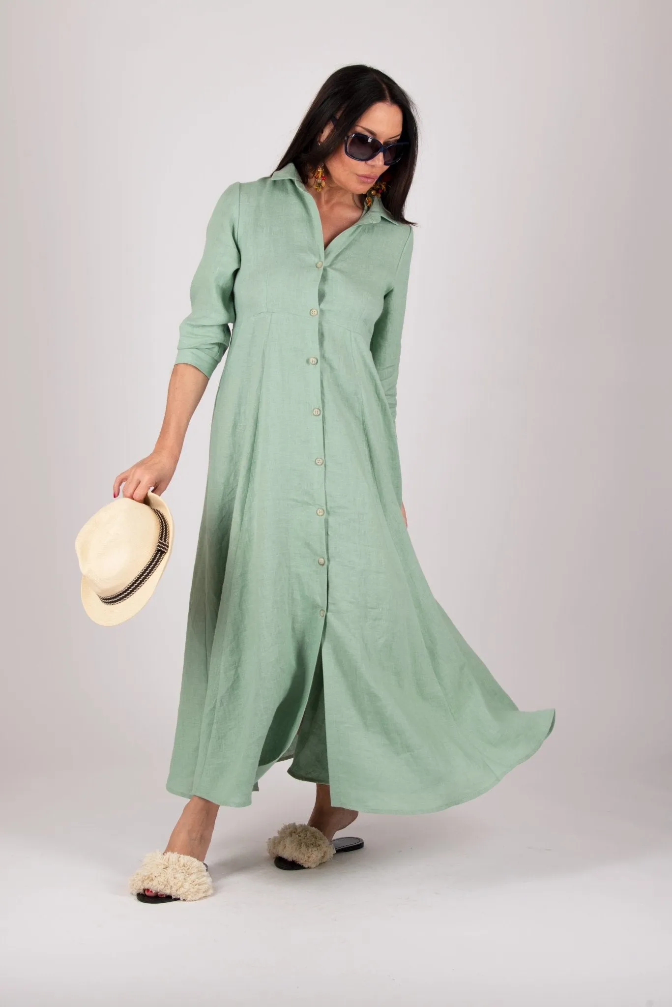 MIRA Linen Shirt Dress