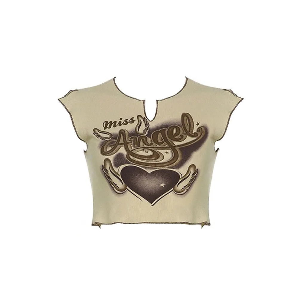 Miss Angel Ribbed Top