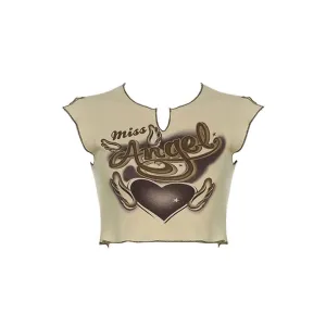 Miss Angel Ribbed Top