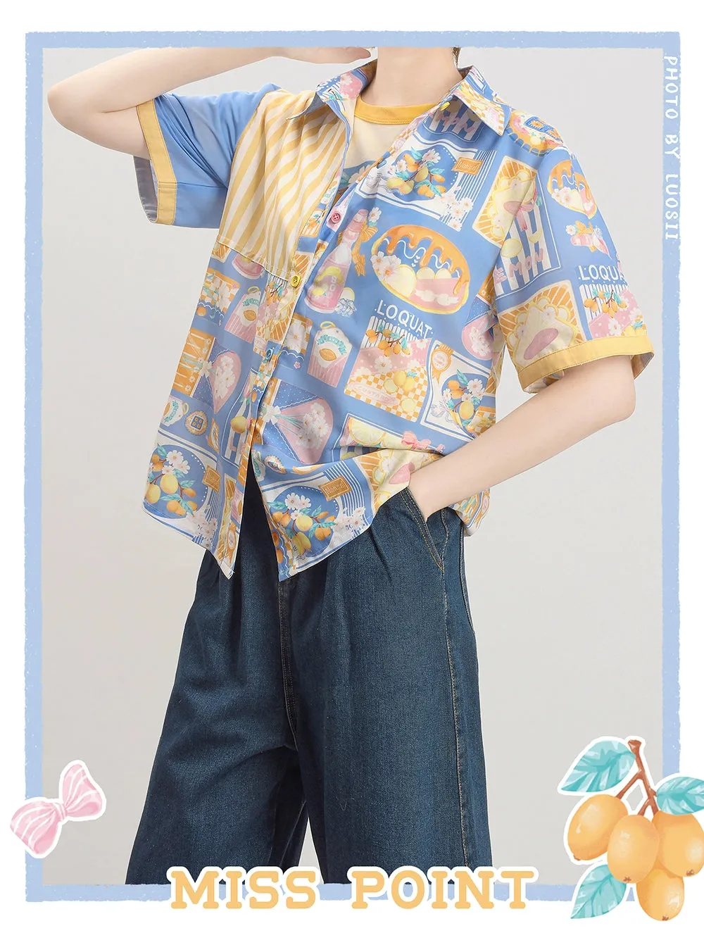 Miss Point~Daisy Lemon~Daily Lolita Short Sleeve Shirt Customized