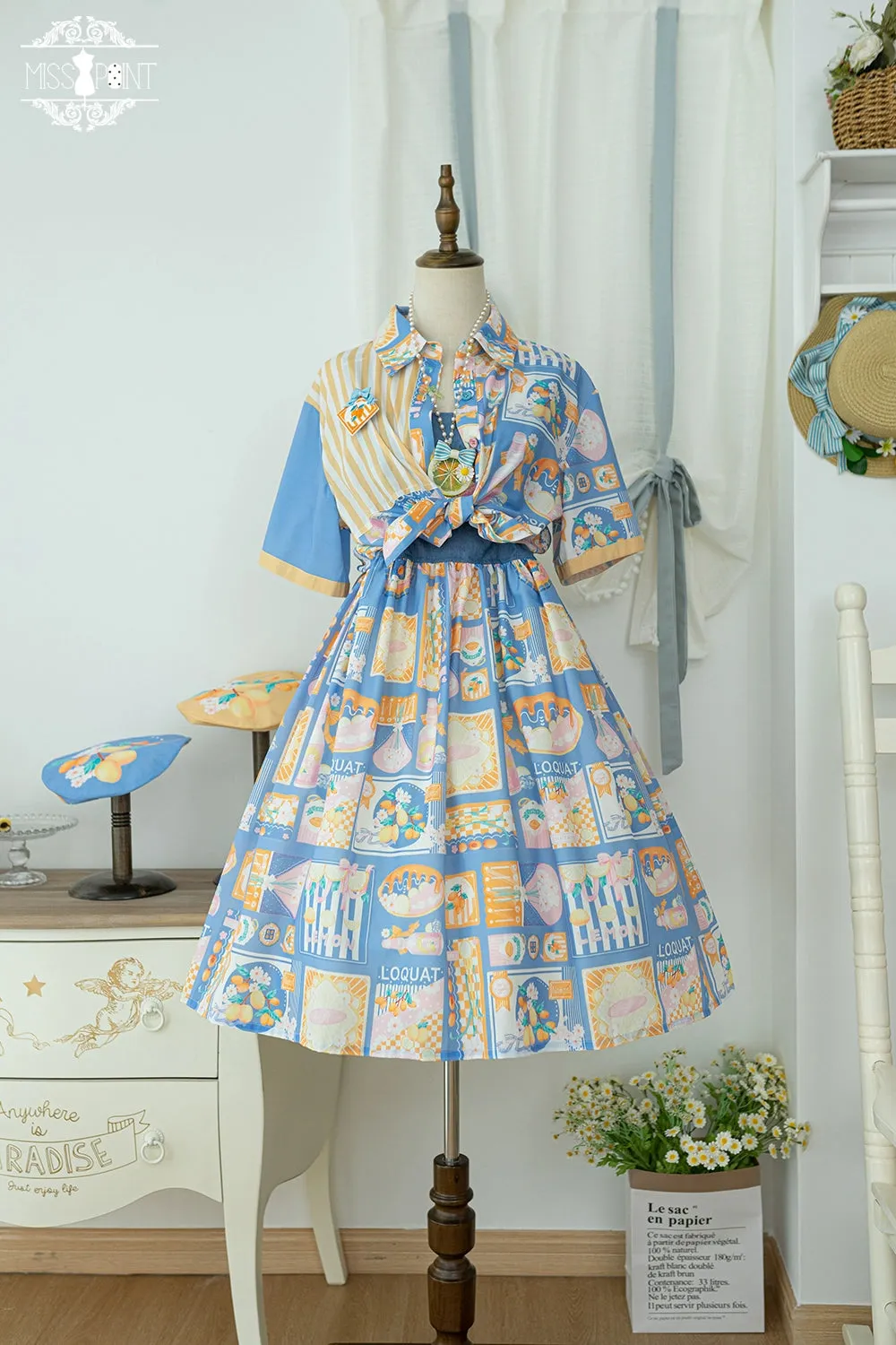 Miss Point~Daisy Lemon~Daily Lolita Short Sleeve Shirt Customized