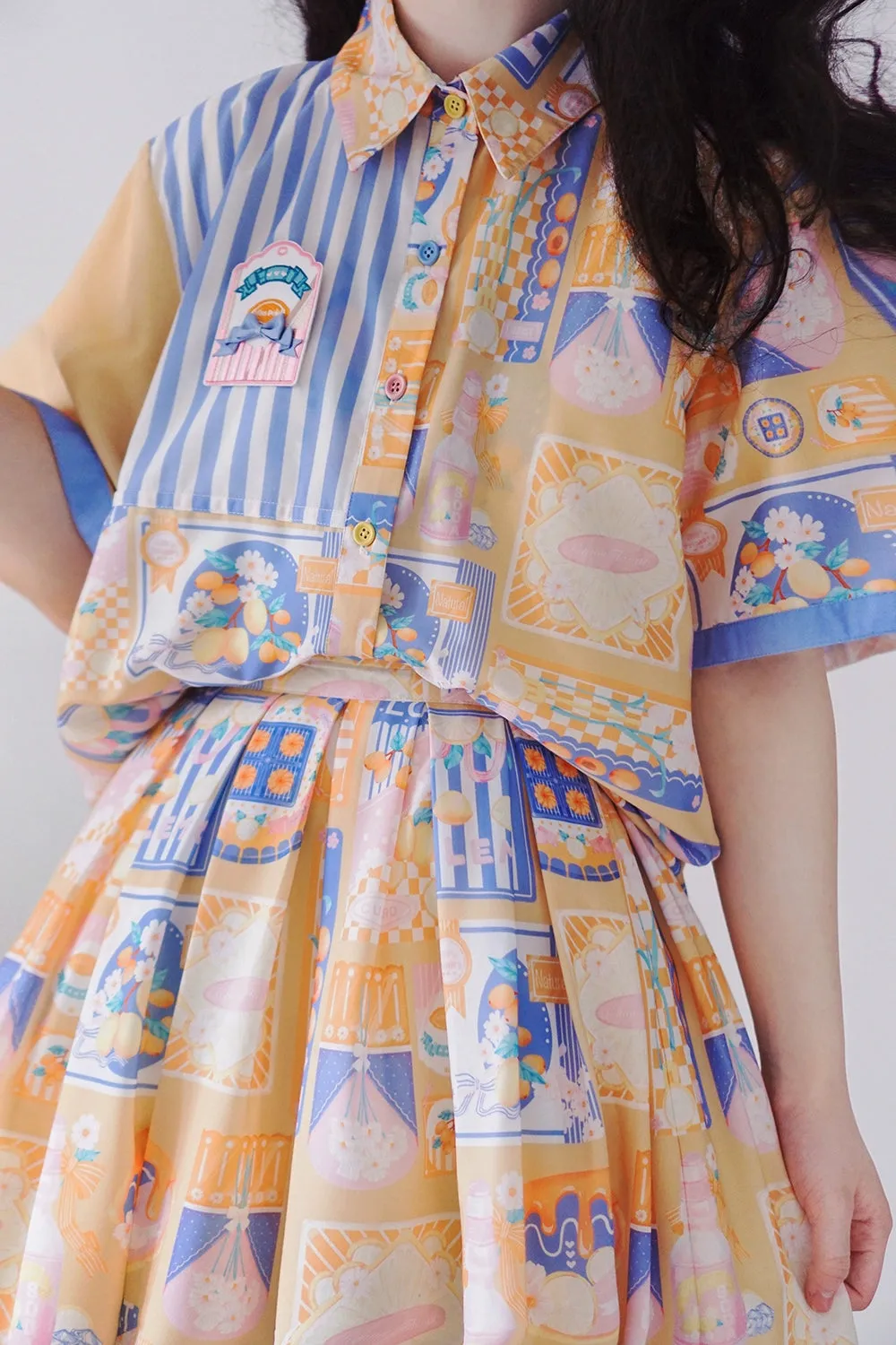 Miss Point~Daisy Lemon~Daily Lolita Short Sleeve Shirt Customized