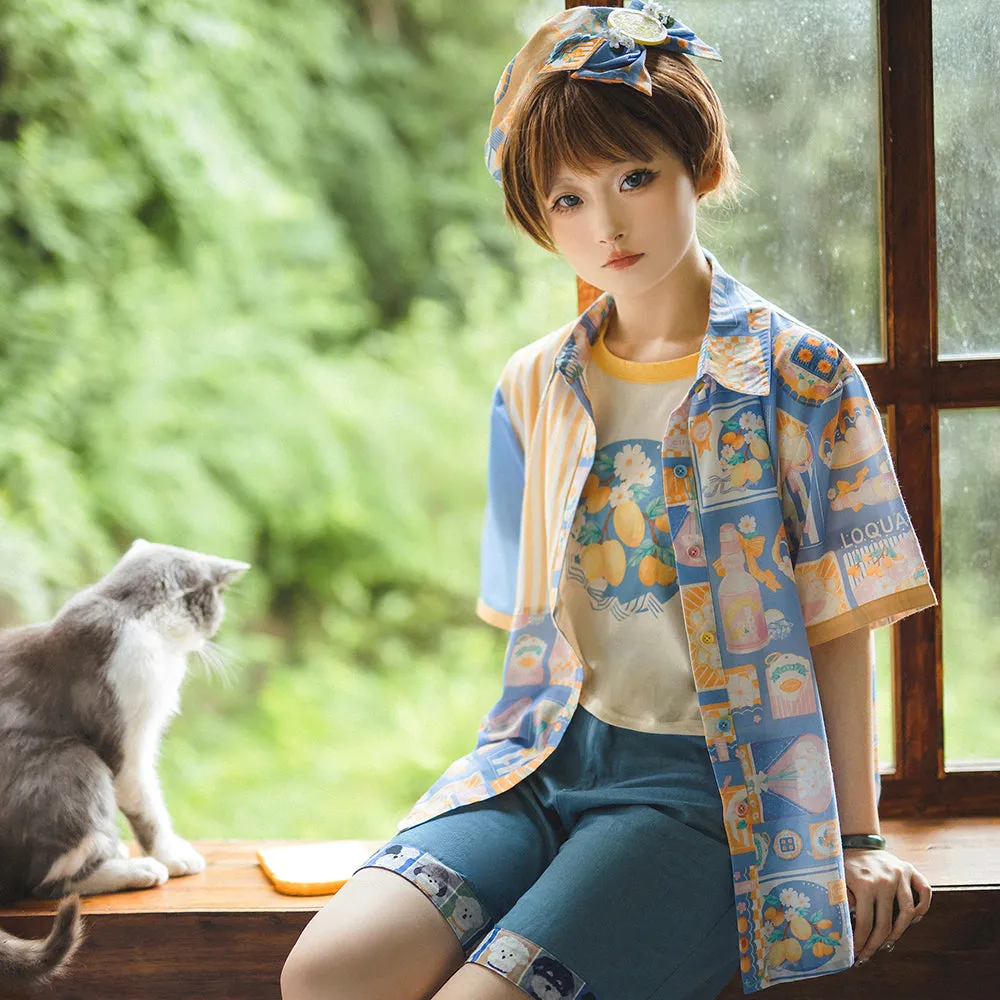 Miss Point~Daisy Lemon~Daily Lolita Short Sleeve Shirt Customized