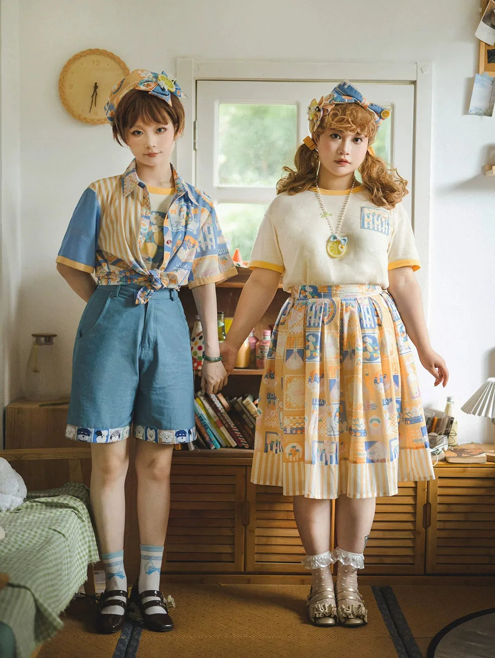Miss Point~Daisy Lemon~Daily Lolita Short Sleeve Shirt Customized