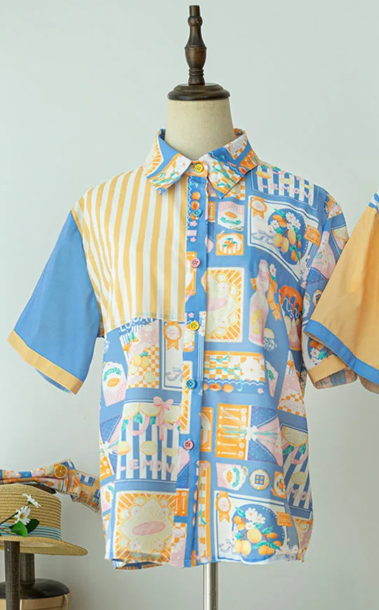 Miss Point~Daisy Lemon~Daily Lolita Short Sleeve Shirt Customized