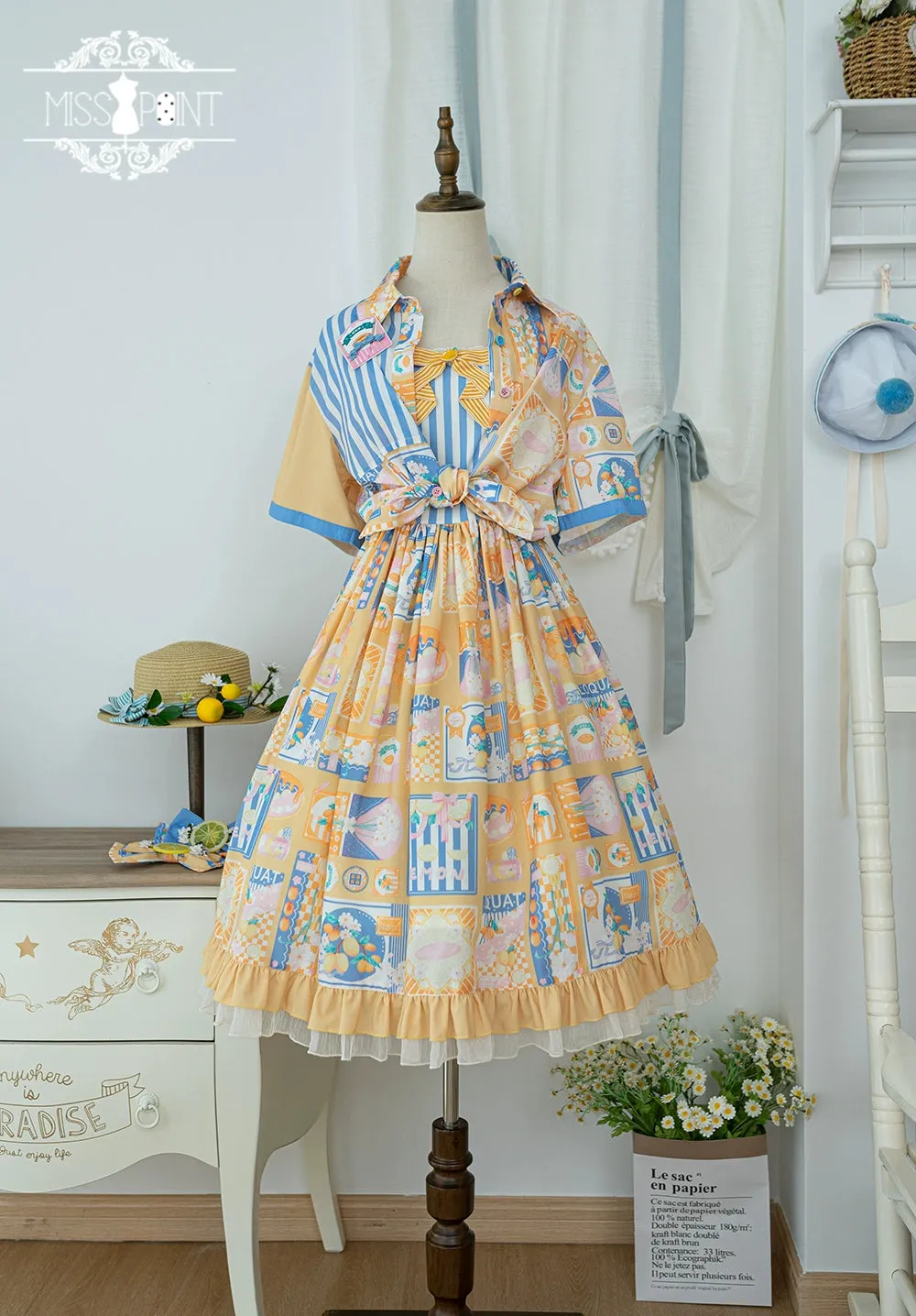 Miss Point~Daisy Lemon~Daily Lolita Short Sleeve Shirt Customized