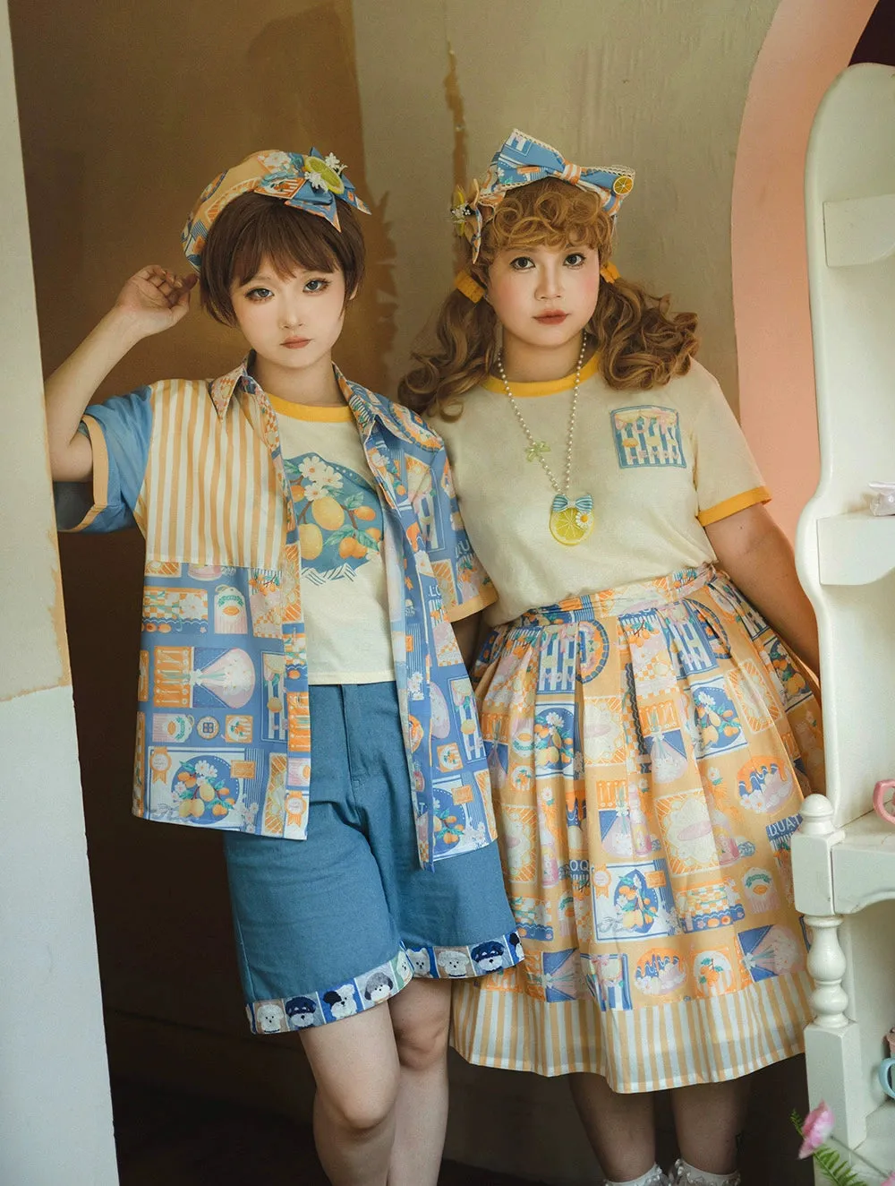 Miss Point~Daisy Lemon~Daily Lolita Short Sleeve Shirt Customized