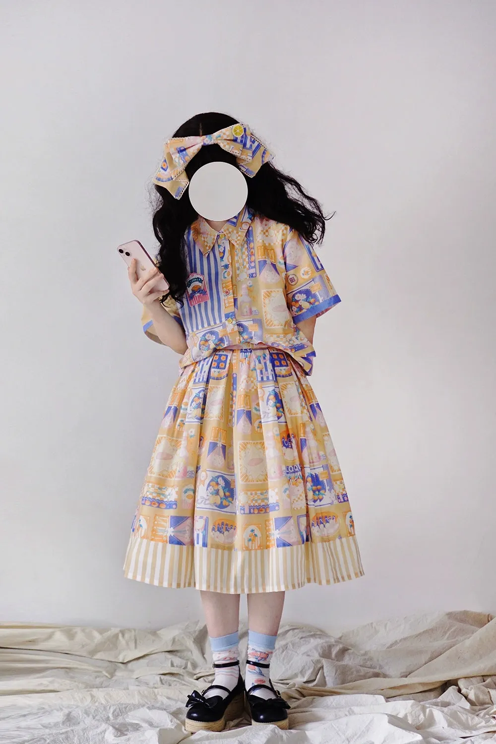 Miss Point~Daisy Lemon~Daily Lolita Short Sleeve Shirt Customized