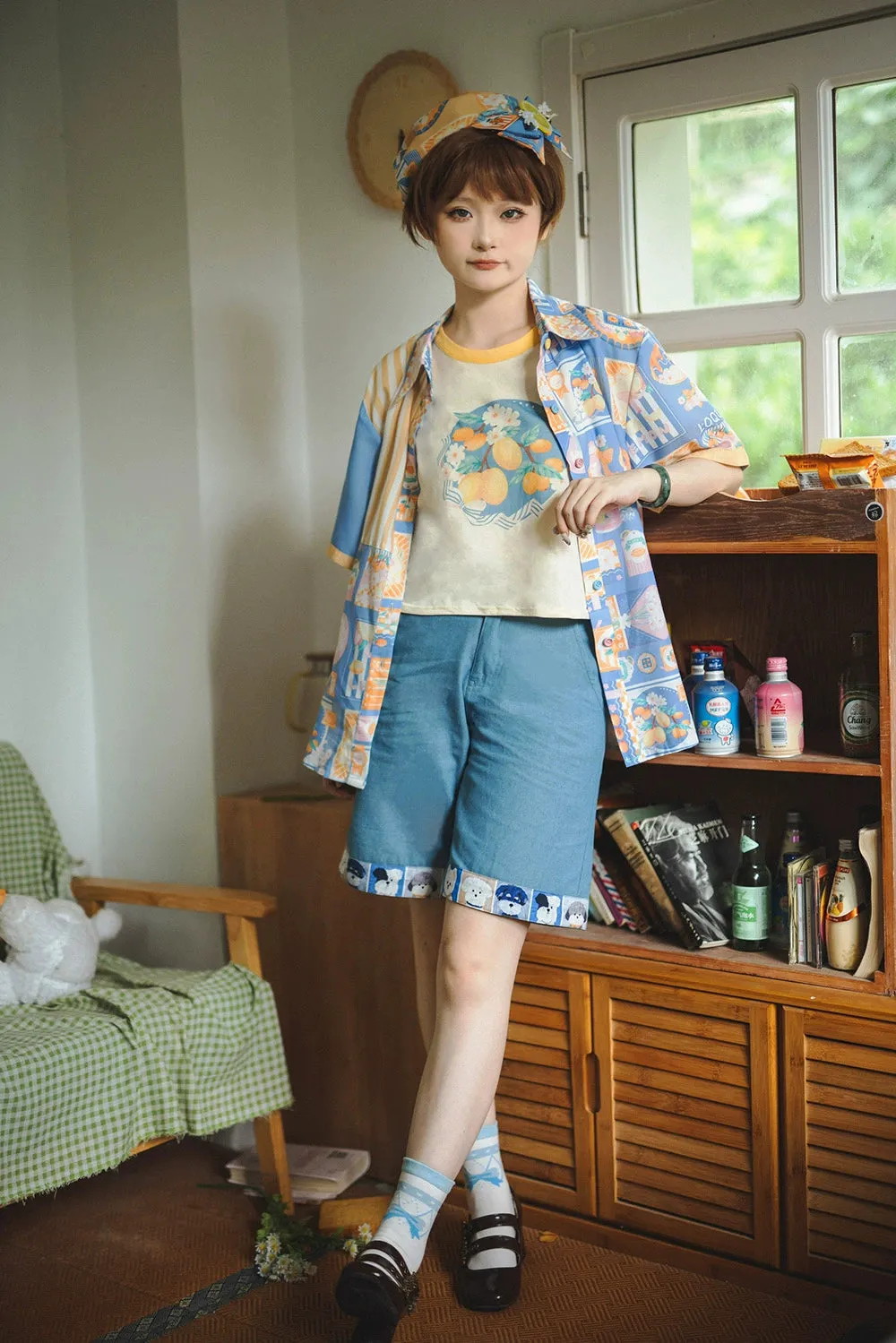 Miss Point~Daisy Lemon~Daily Lolita Short Sleeve Shirt Customized