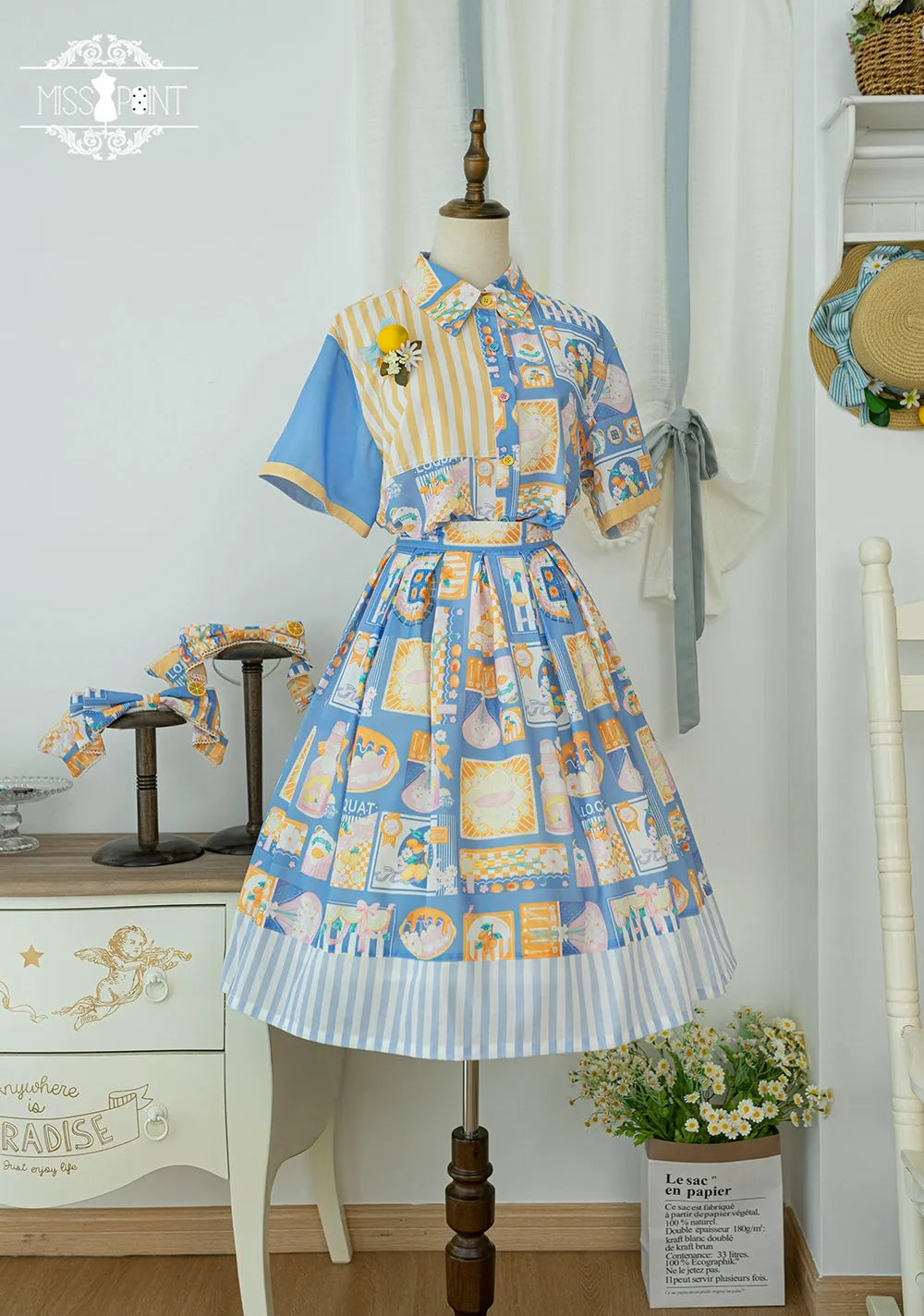 Miss Point~Daisy Lemon~Daily Lolita Short Sleeve Shirt Customized