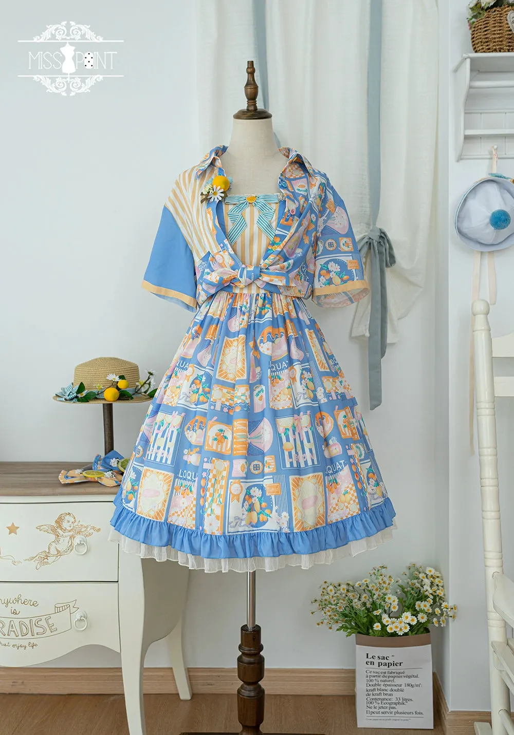 Miss Point~Daisy Lemon~Daily Lolita Short Sleeve Shirt Customized