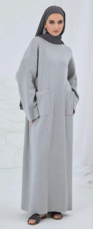 Modest Jumper Dress - Grey