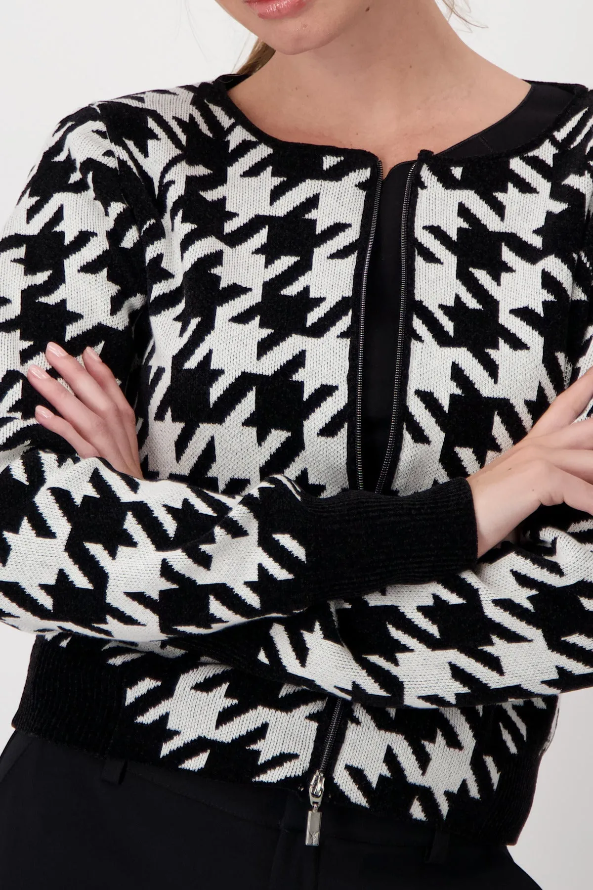 MONARI Pattern Knit Jacket