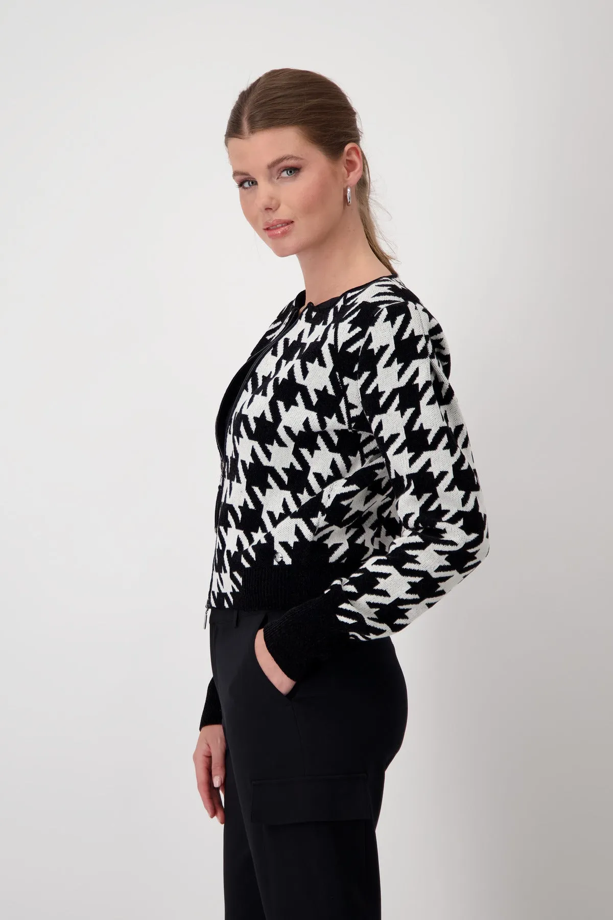 MONARI Pattern Knit Jacket