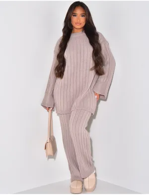 Naia Knitted Co-Ord - Taupe