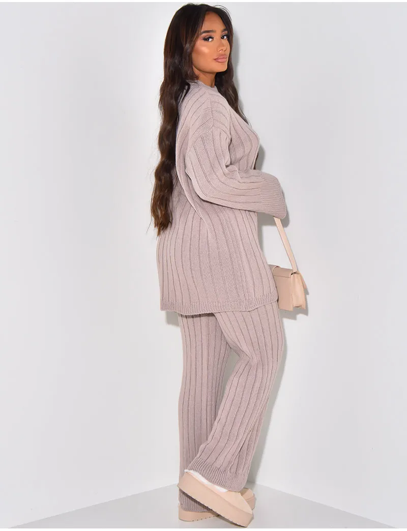 Naia Knitted Co-Ord - Taupe