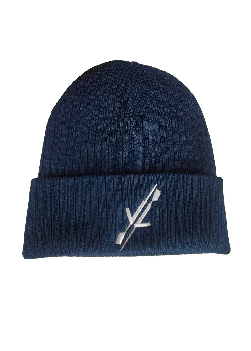 Navy Oars Logo Beanie