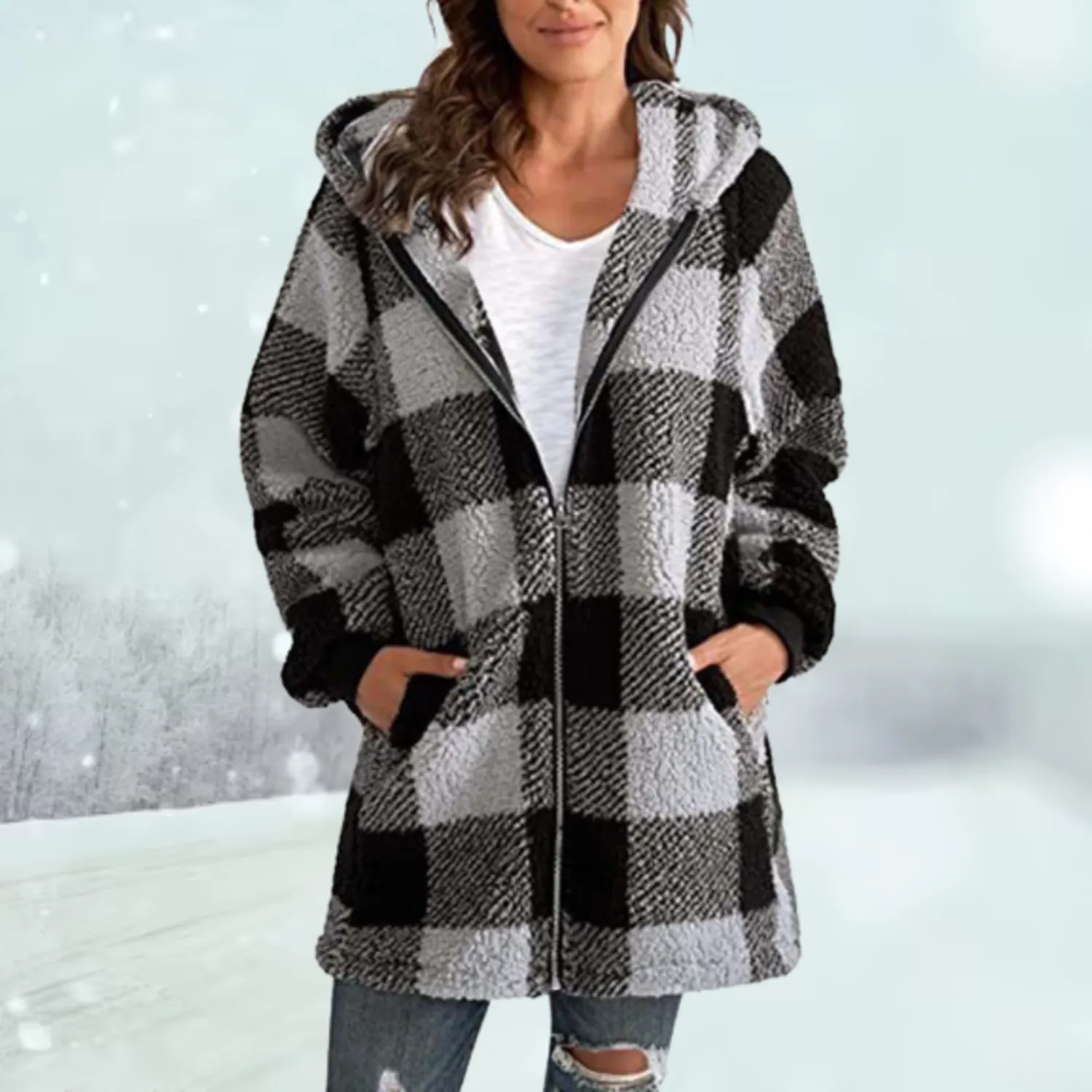 Nina - Warm Hooded Jacket - Casual - Comfortable - Ideal for Autumn/Winter