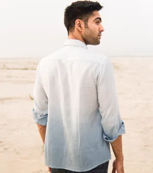 Oceanic Breeze Handwoven Linen Cotton Shirt
