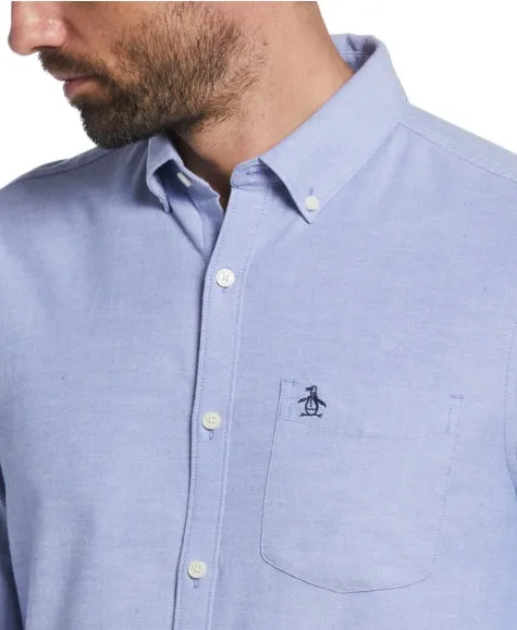 Original Penguin Oxford Long Sleeved Casual Shirt - Amparo Blue