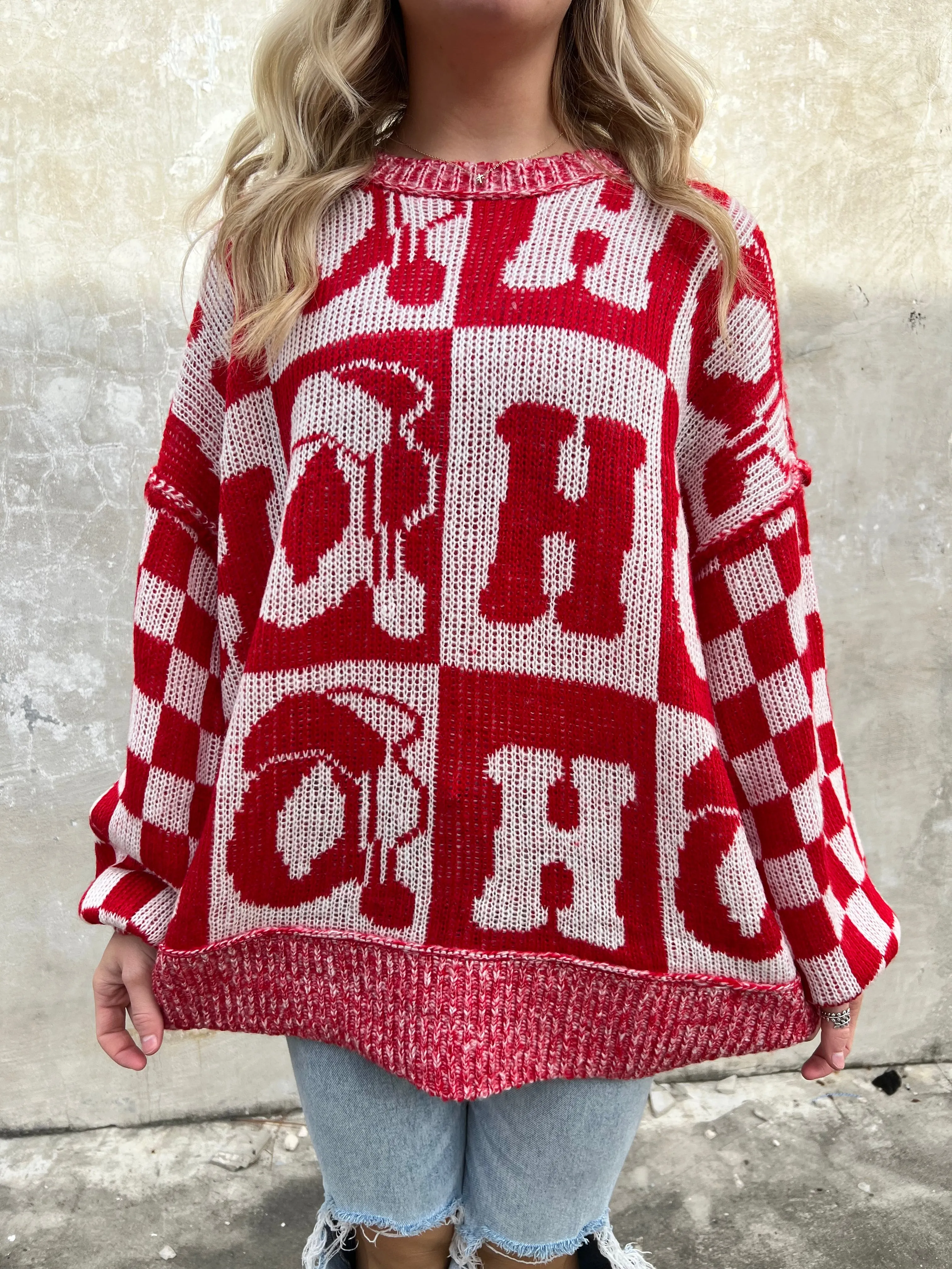 Oversized Sweater With Hohoho