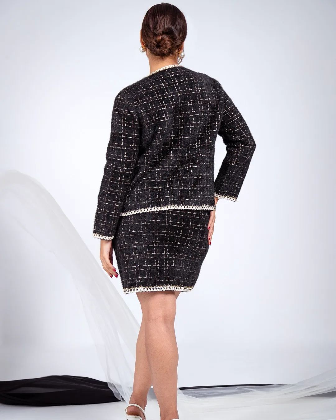 Pankh Jubilant Soft Wool Blazer & Skirt Set