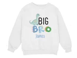 Personalized Long Sleeve Sweatshirt for Toddler Boys, Big Bro Text