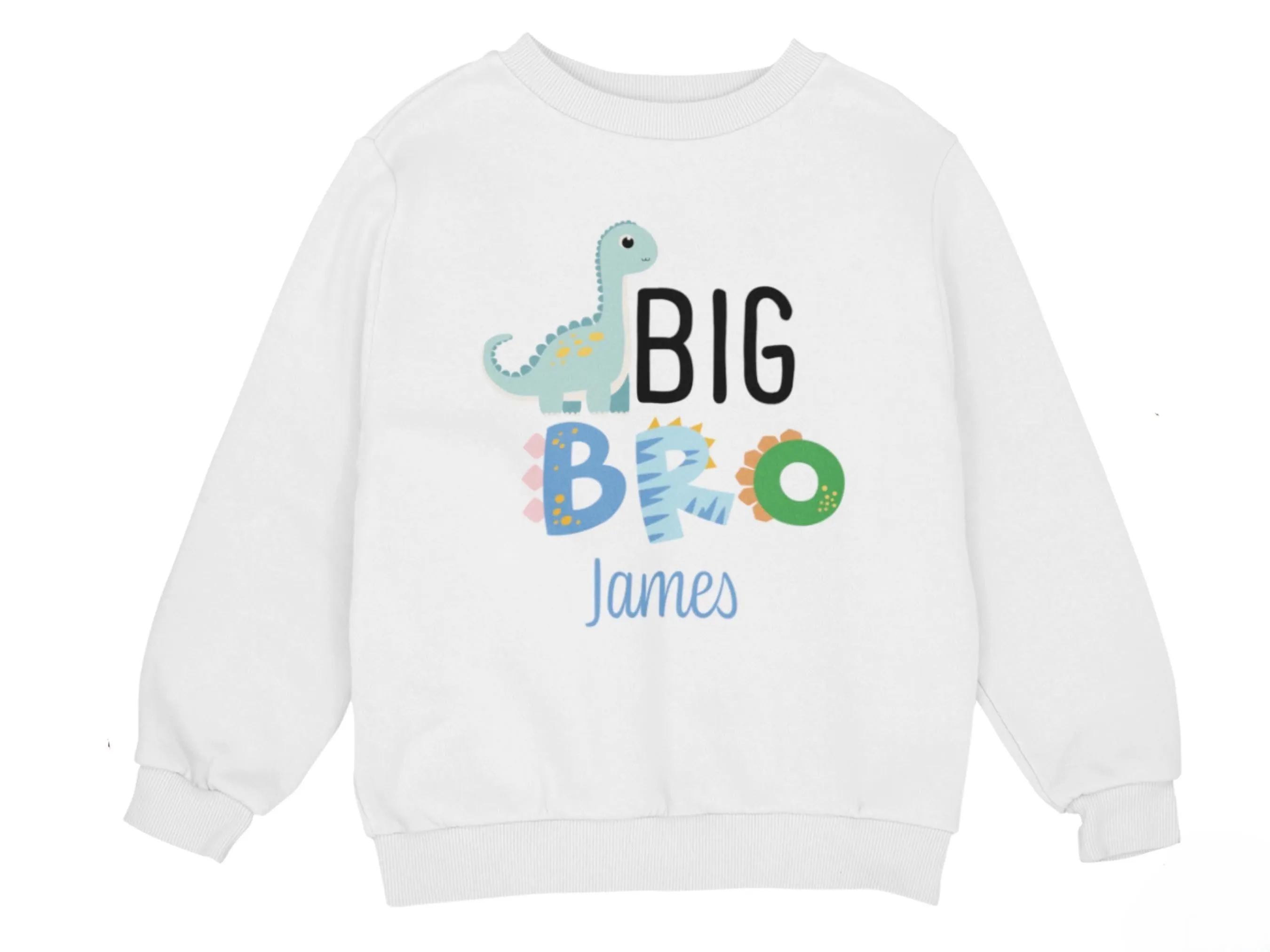 Personalized Long Sleeve Sweatshirt for Toddler Boys, Big Bro Text