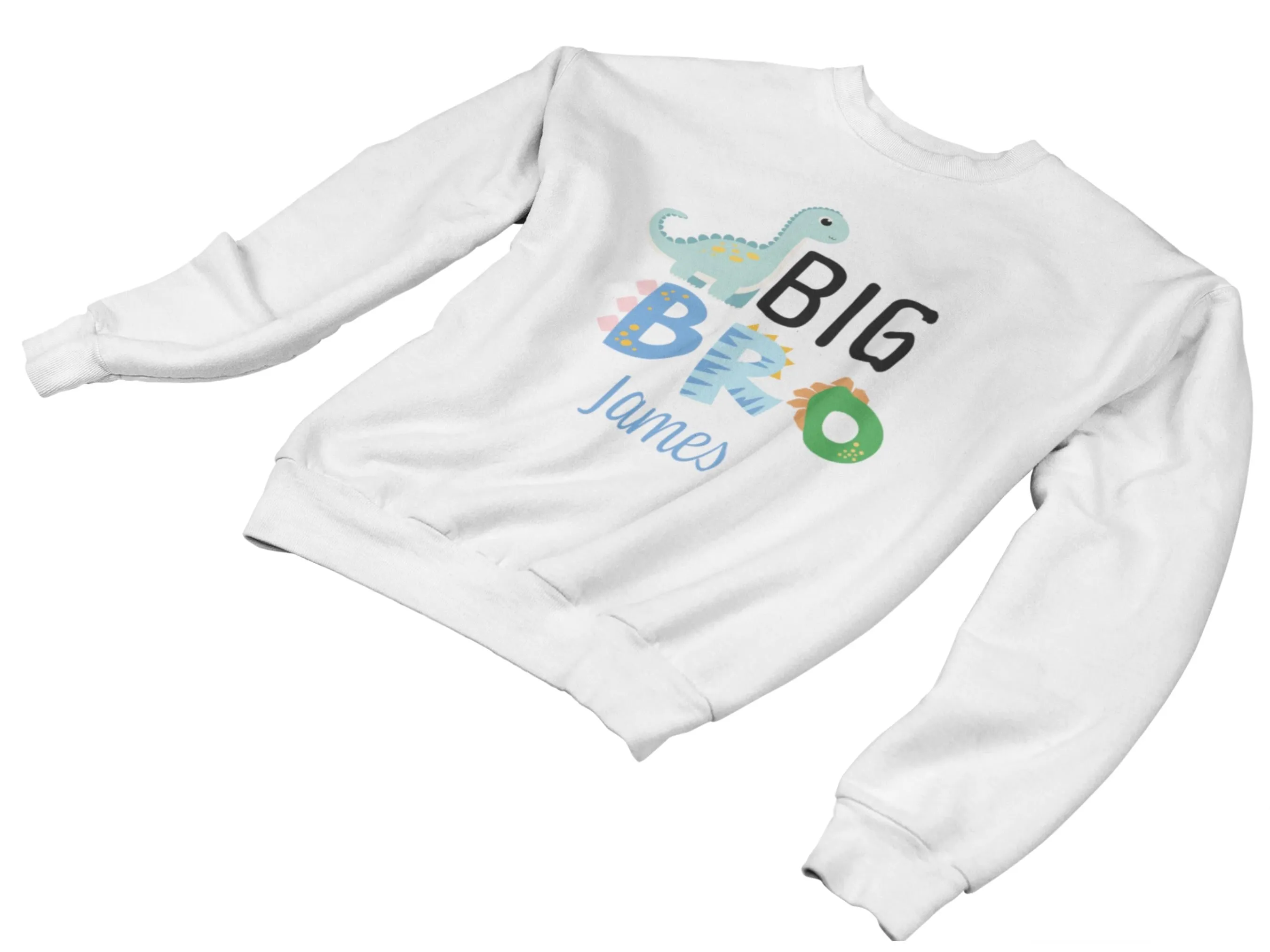 Personalized Long Sleeve Sweatshirt for Toddler Boys, Big Bro Text