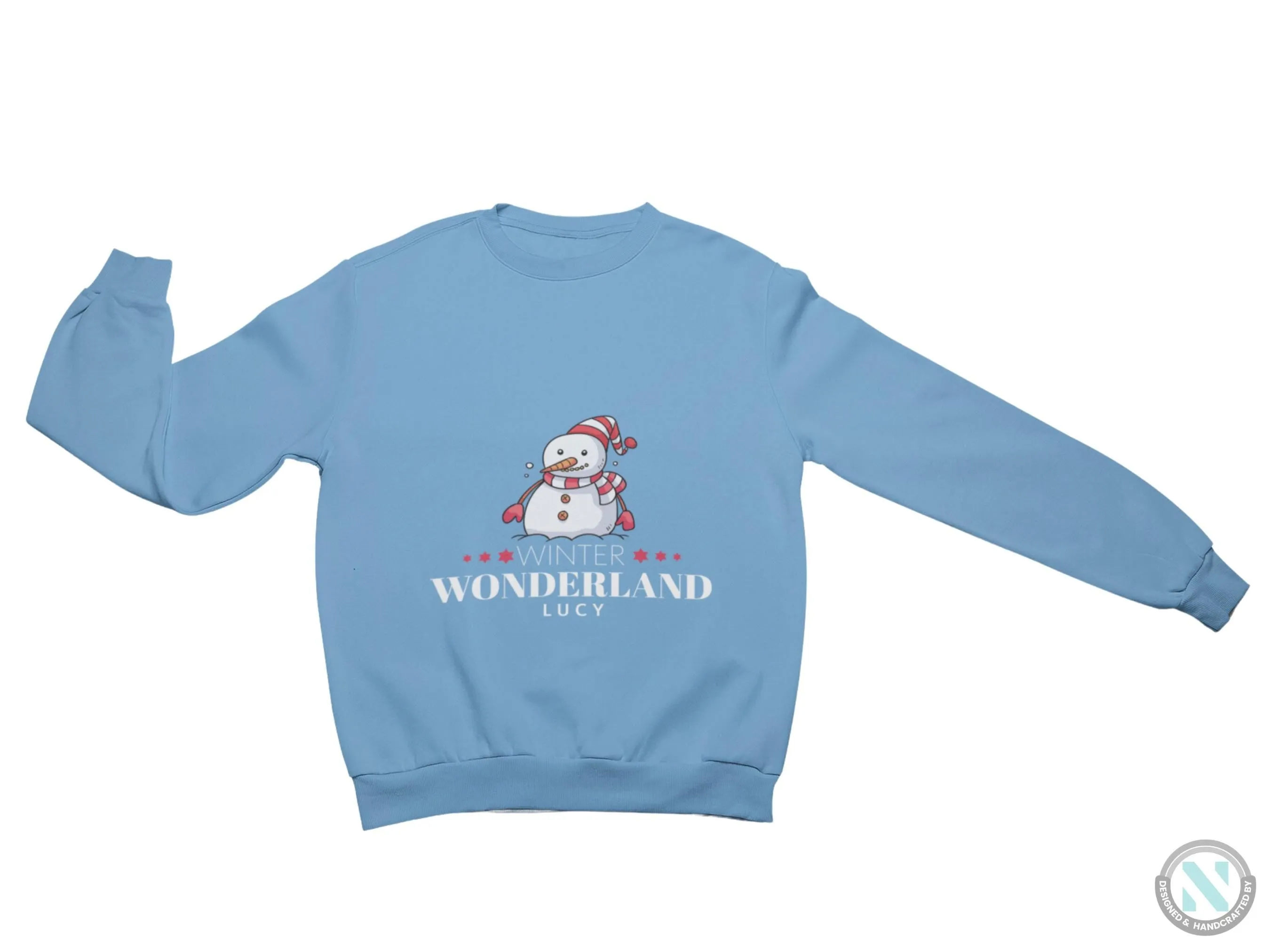 Personalized Winter Wonderland Text Christmas Sweatshirt for Toddler Girls