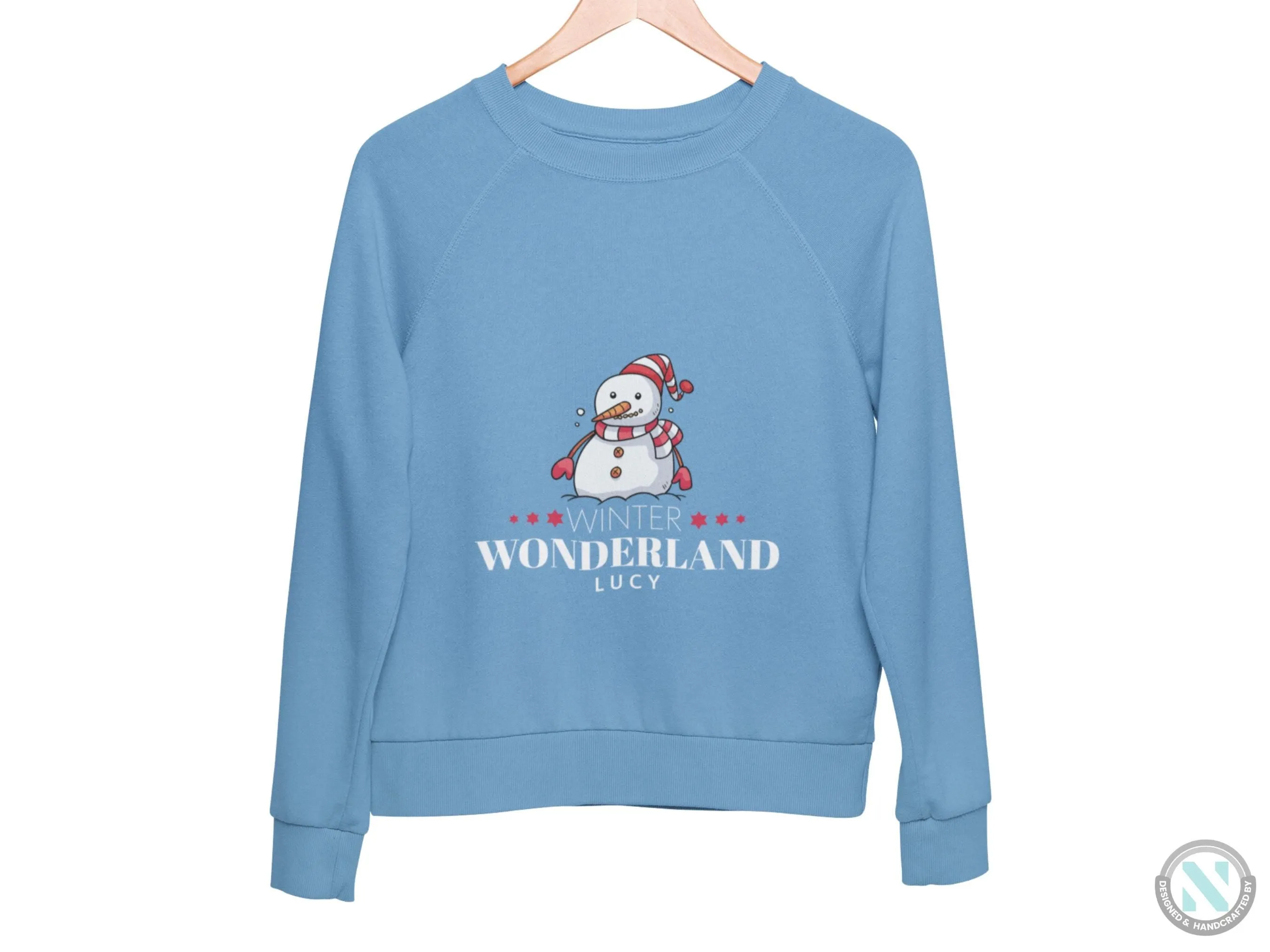 Personalized Winter Wonderland Text Christmas Sweatshirt for Toddler Girls