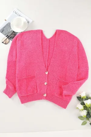 Pink Button Cardigan