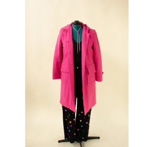 Pink Coat with Hood and Pockets