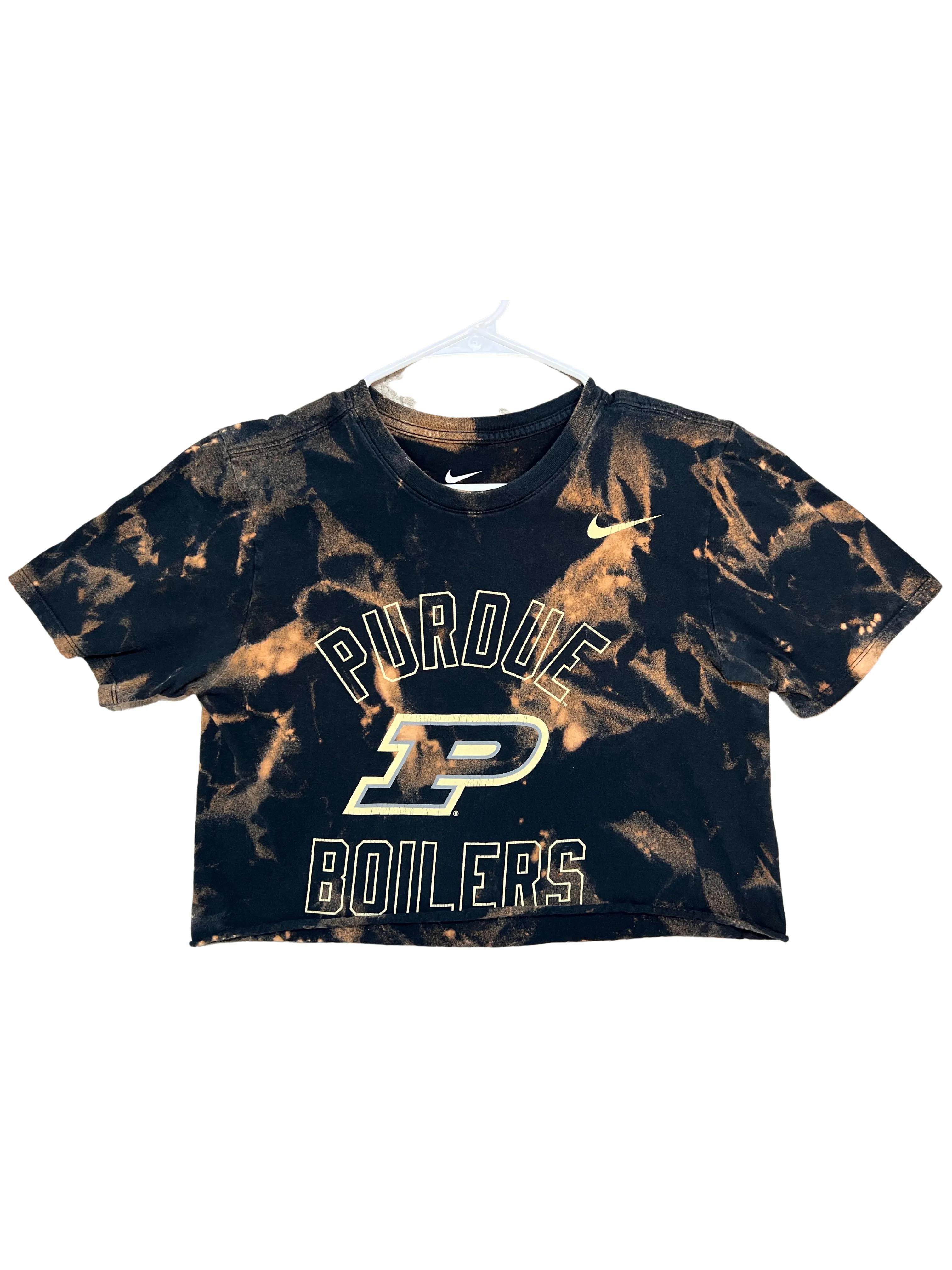 Purdue University Bleached & Cropped Shirt
